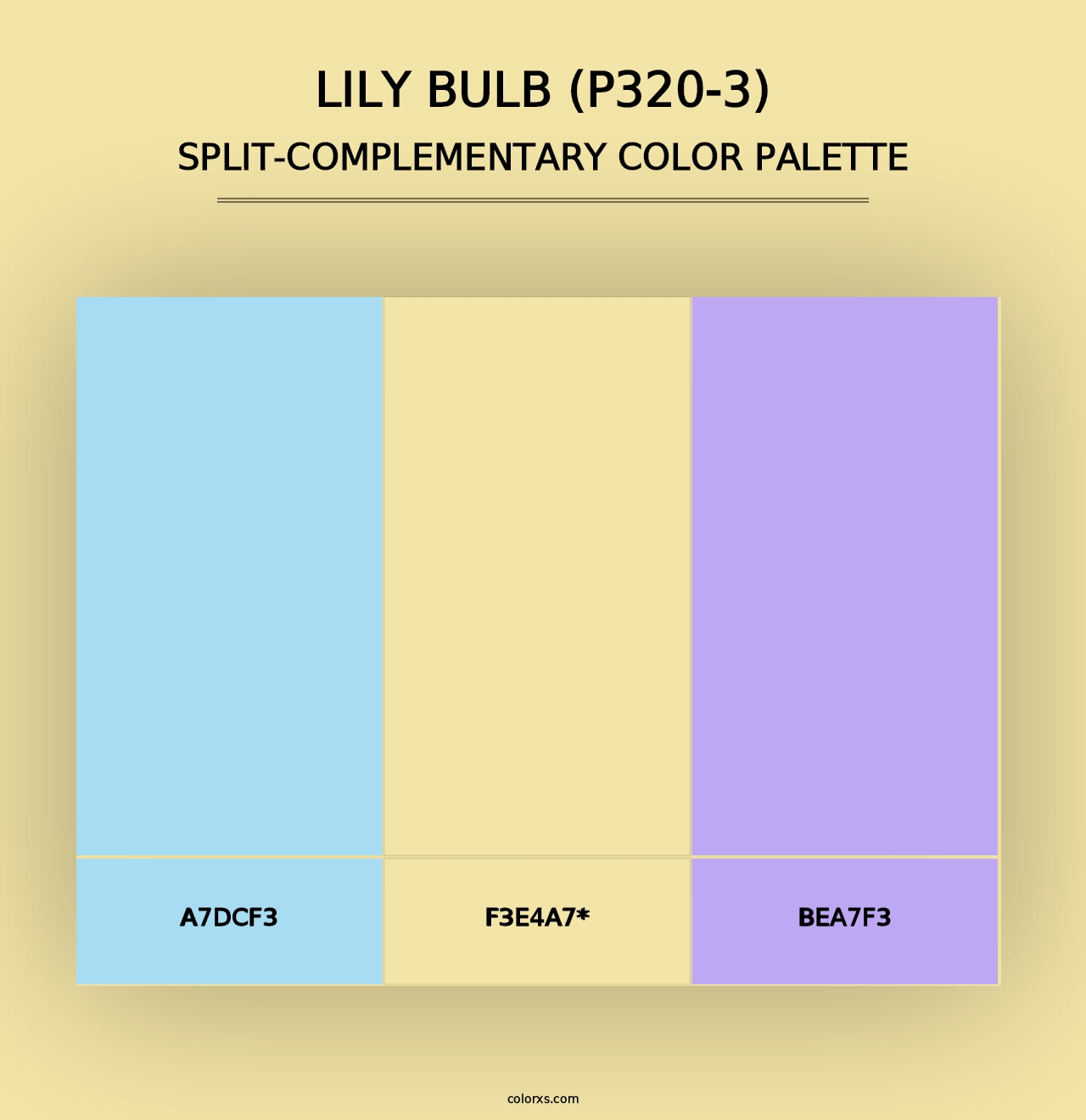 Lily Bulb (P320-3) - Split-Complementary Color Palette