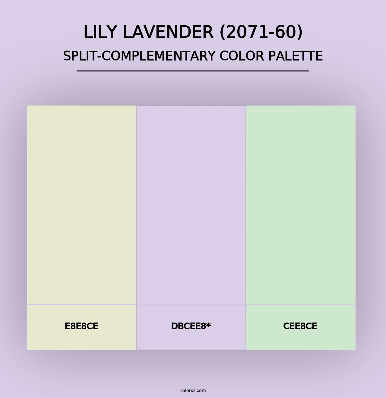 Lily Lavender (2071-60) - Split-Complementary Color Palette