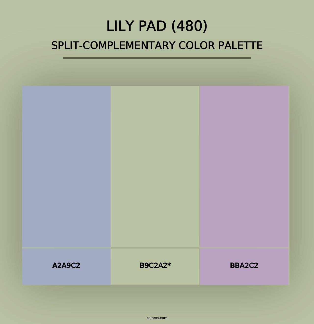 Lily Pad (480) - Split-Complementary Color Palette