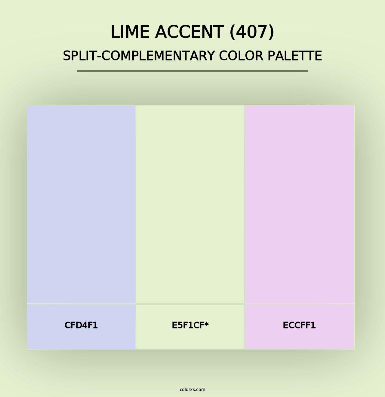 Lime Accent (407) - Split-Complementary Color Palette