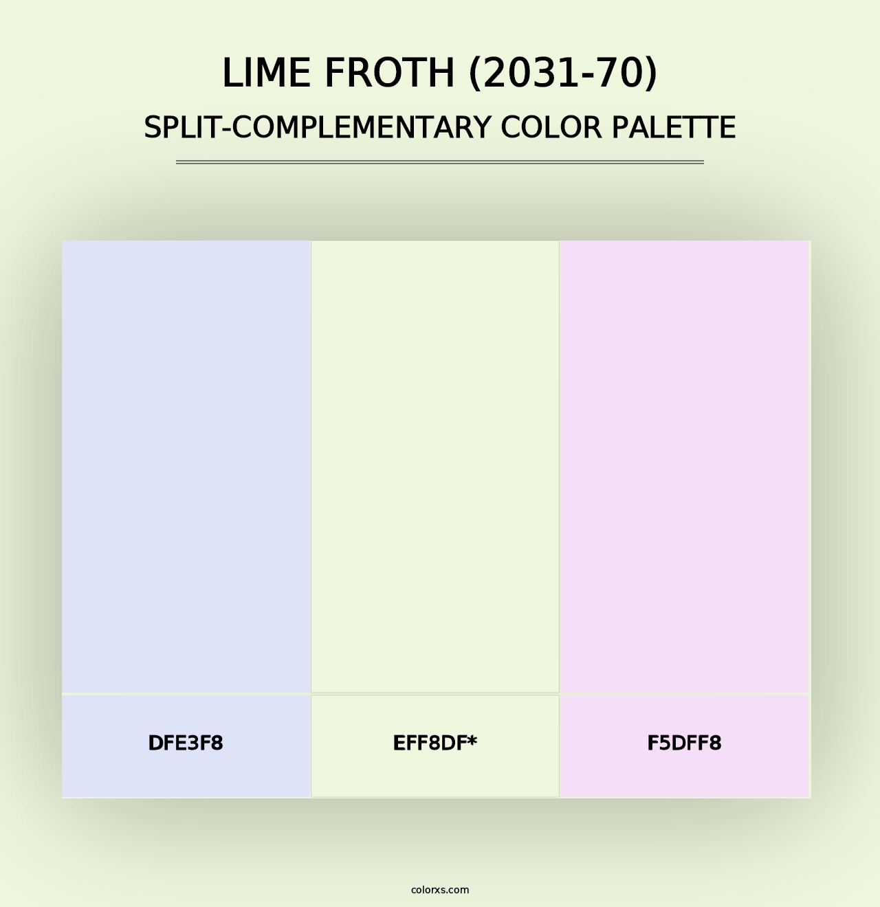 Lime Froth (2031-70) - Split-Complementary Color Palette