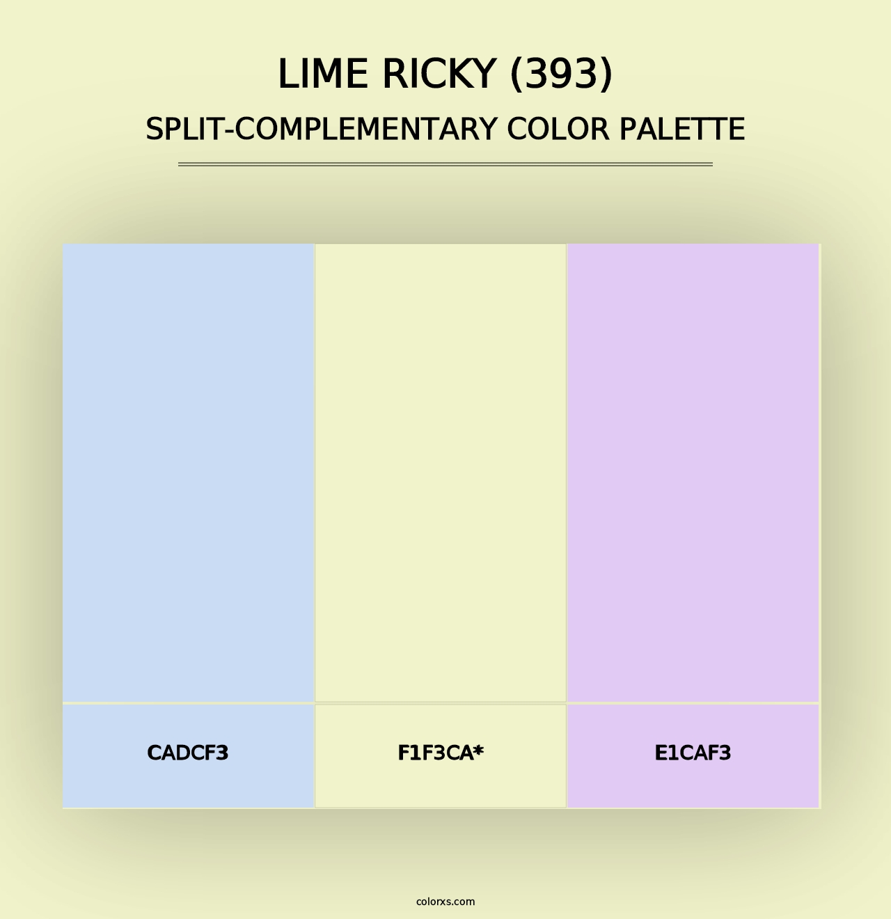 Lime Ricky (393) - Split-Complementary Color Palette