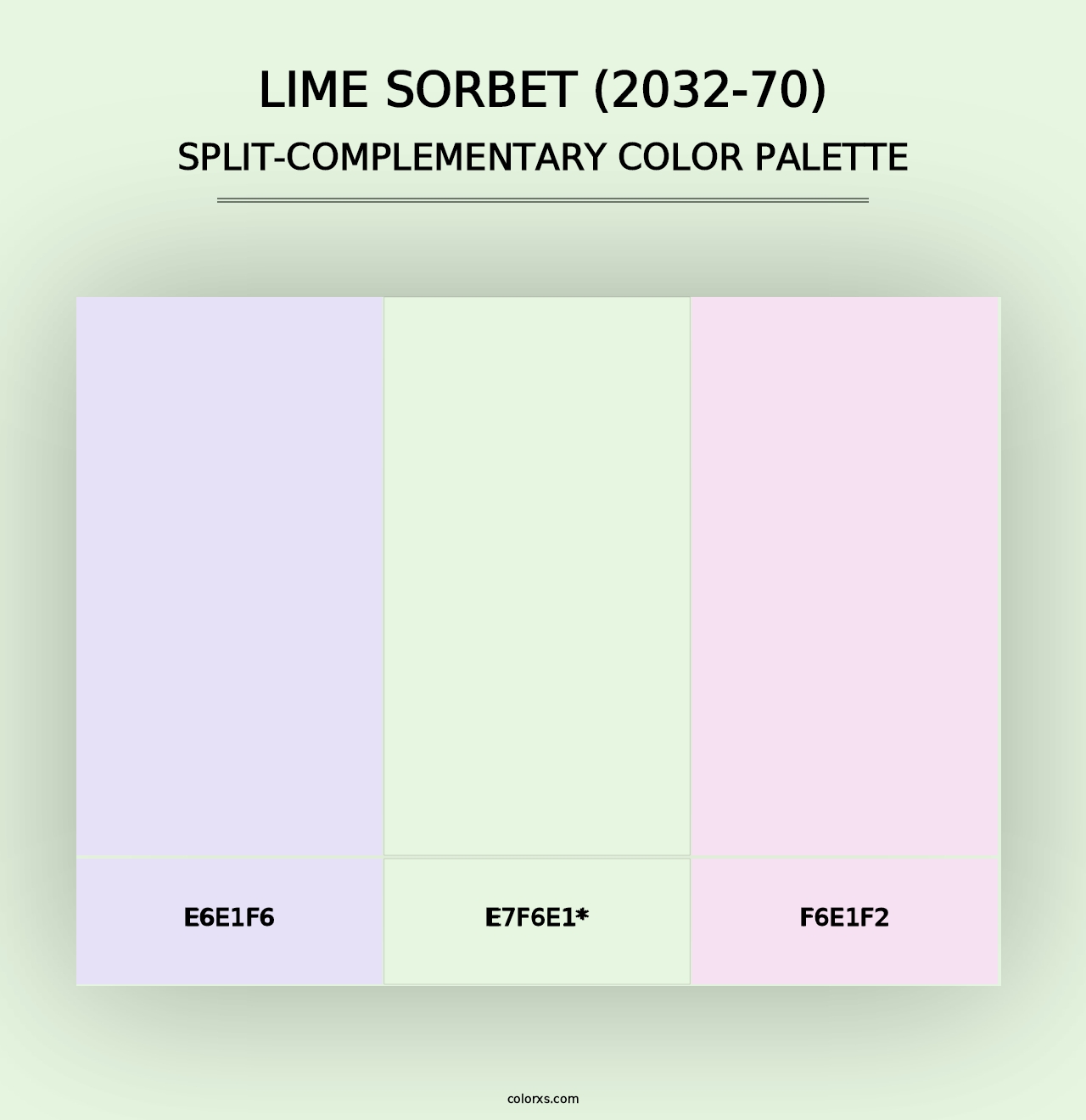 Lime Sorbet (2032-70) - Split-Complementary Color Palette