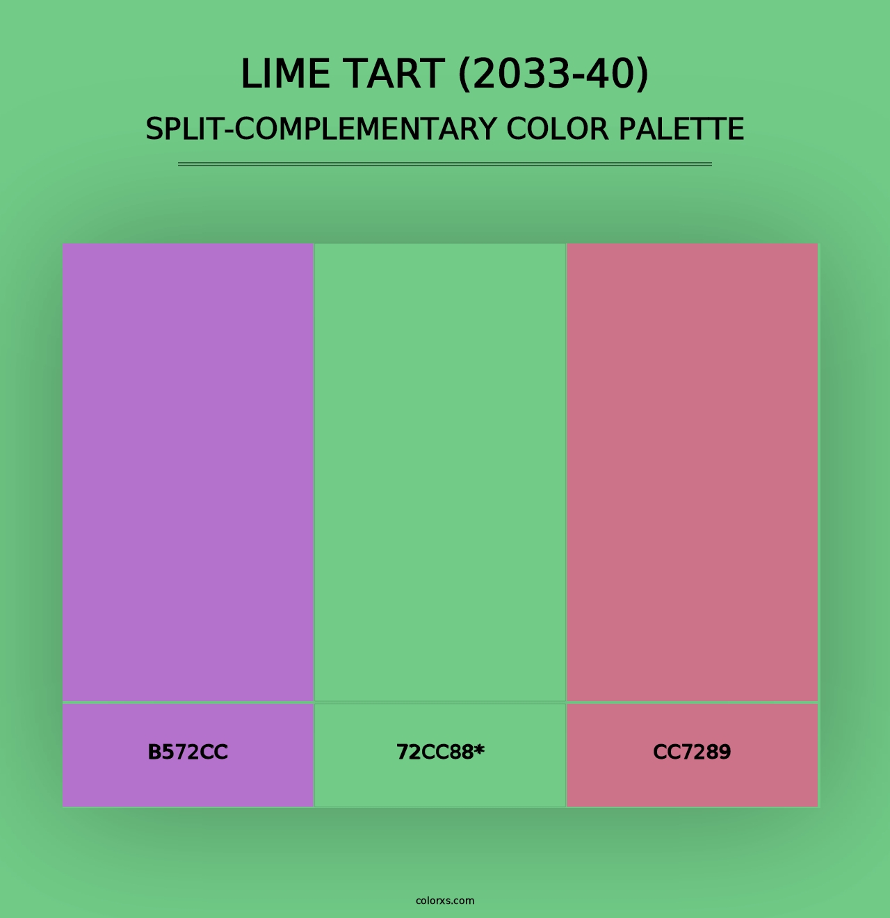 Lime Tart (2033-40) - Split-Complementary Color Palette