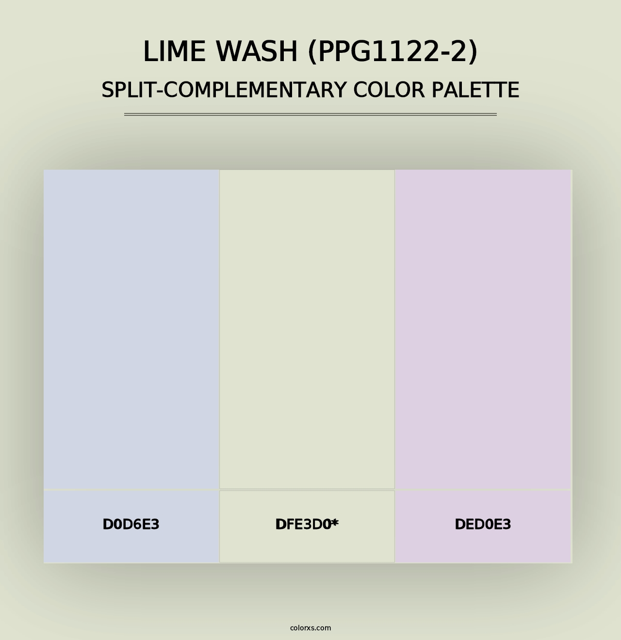 Lime Wash (PPG1122-2) - Split-Complementary Color Palette