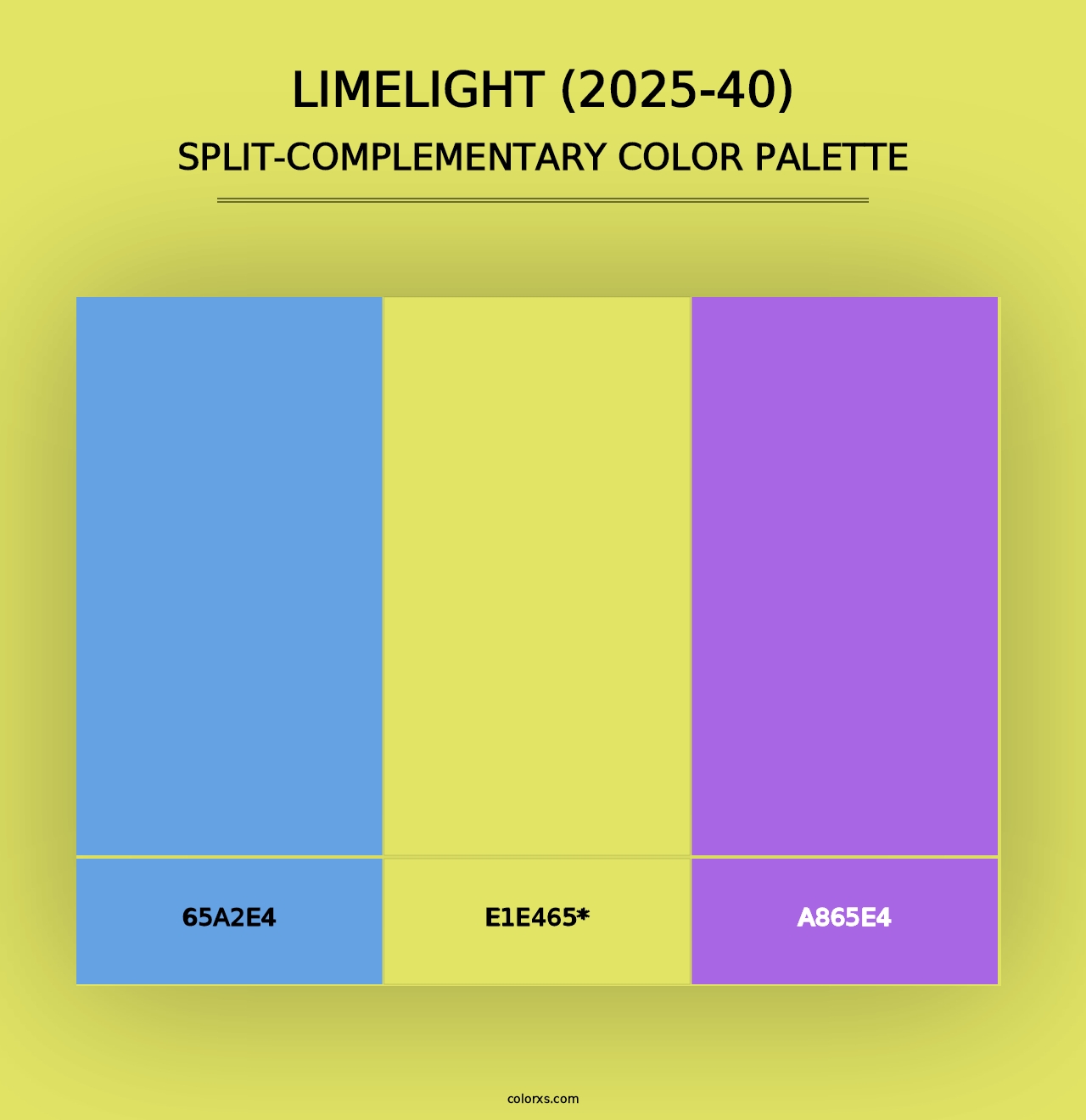 Limelight (2025-40) - Split-Complementary Color Palette