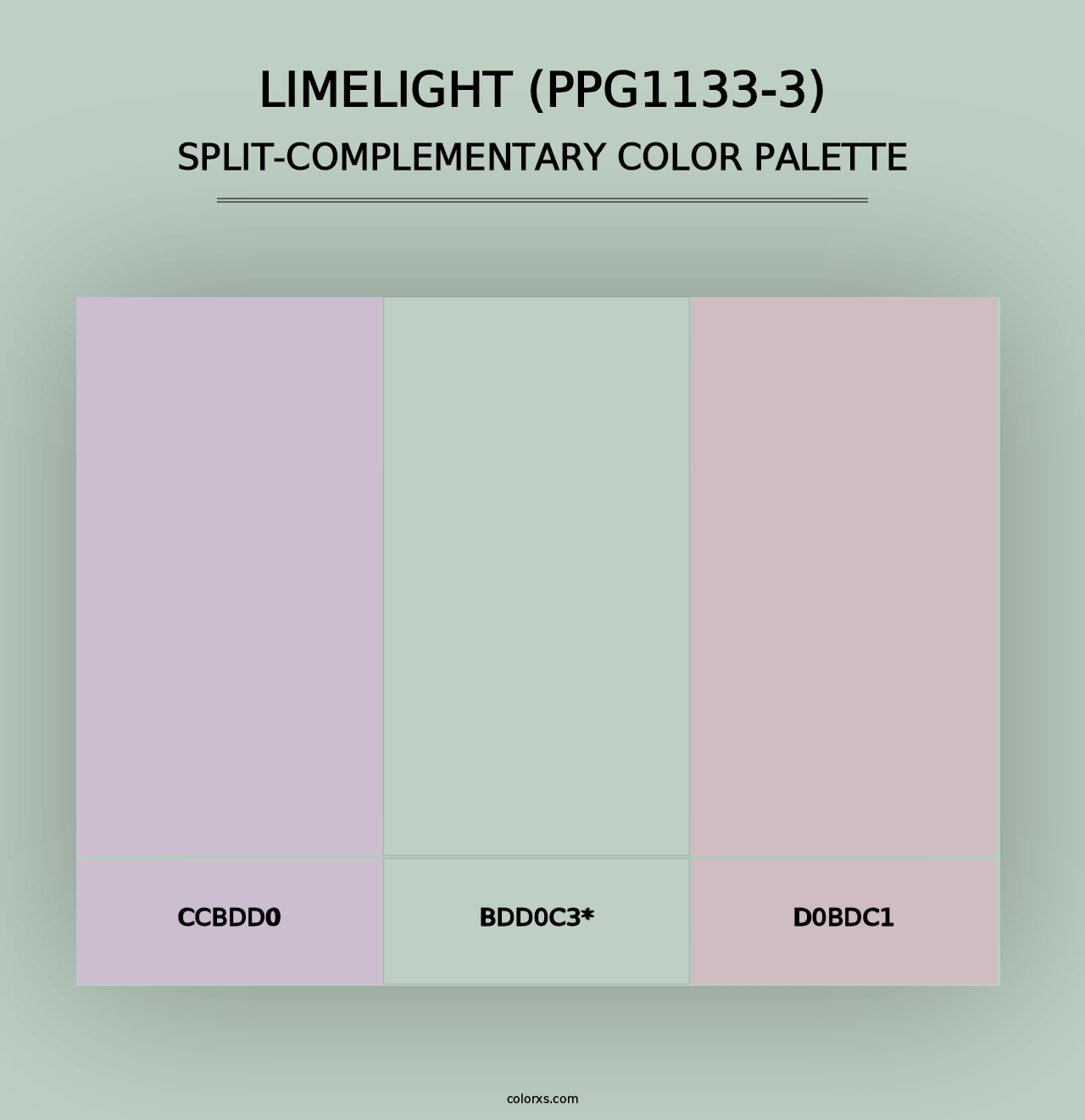 Limelight (PPG1133-3) - Split-Complementary Color Palette