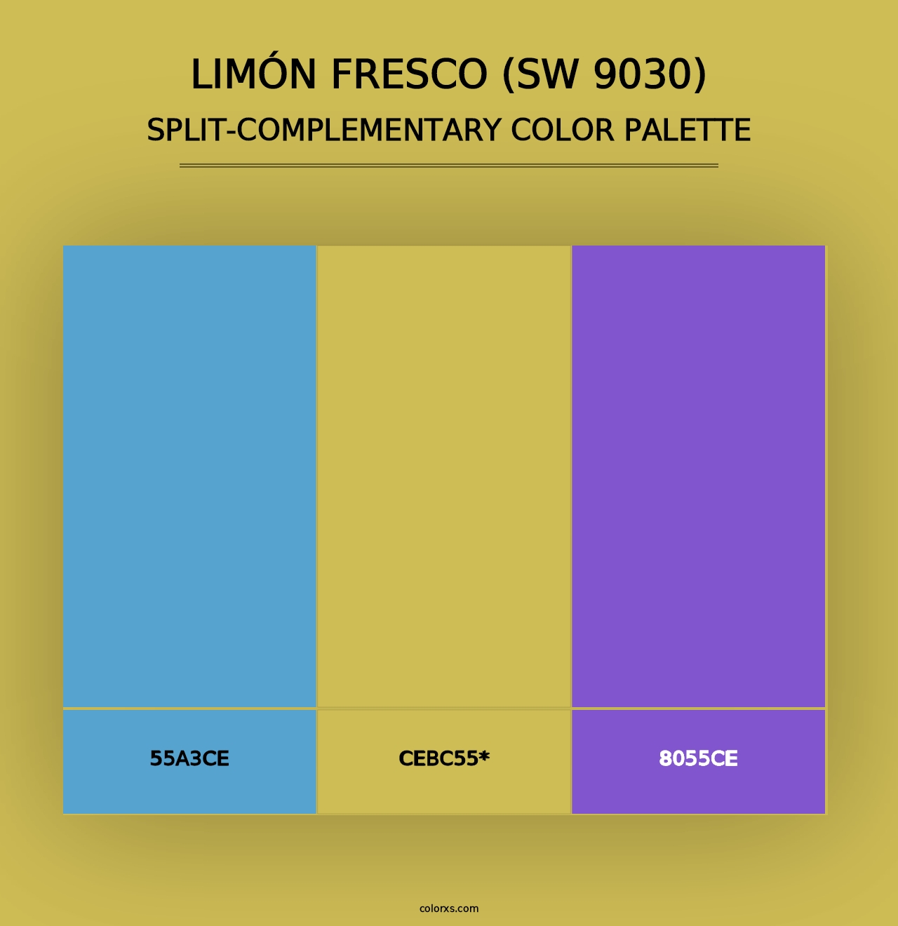 Limón Fresco (SW 9030) - Split-Complementary Color Palette