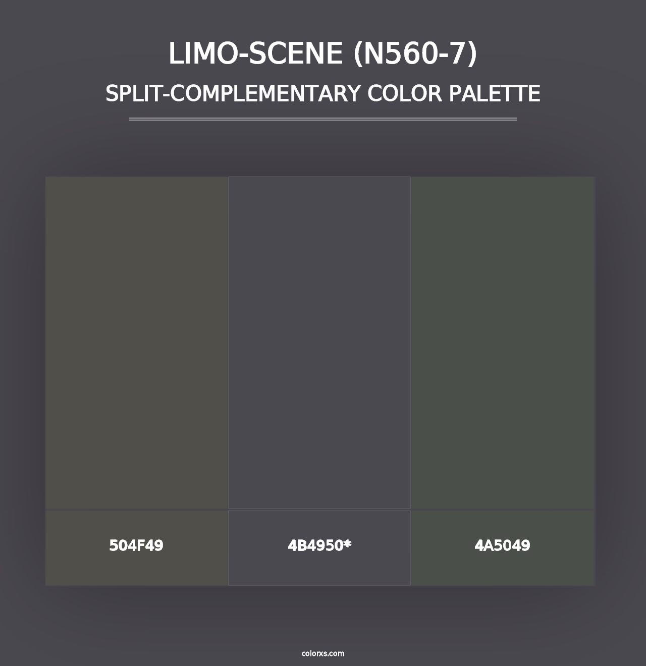 Limo-Scene (N560-7) - Split-Complementary Color Palette