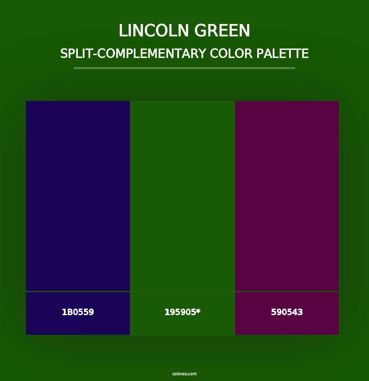 Lincoln Green - Split-Complementary Color Palette