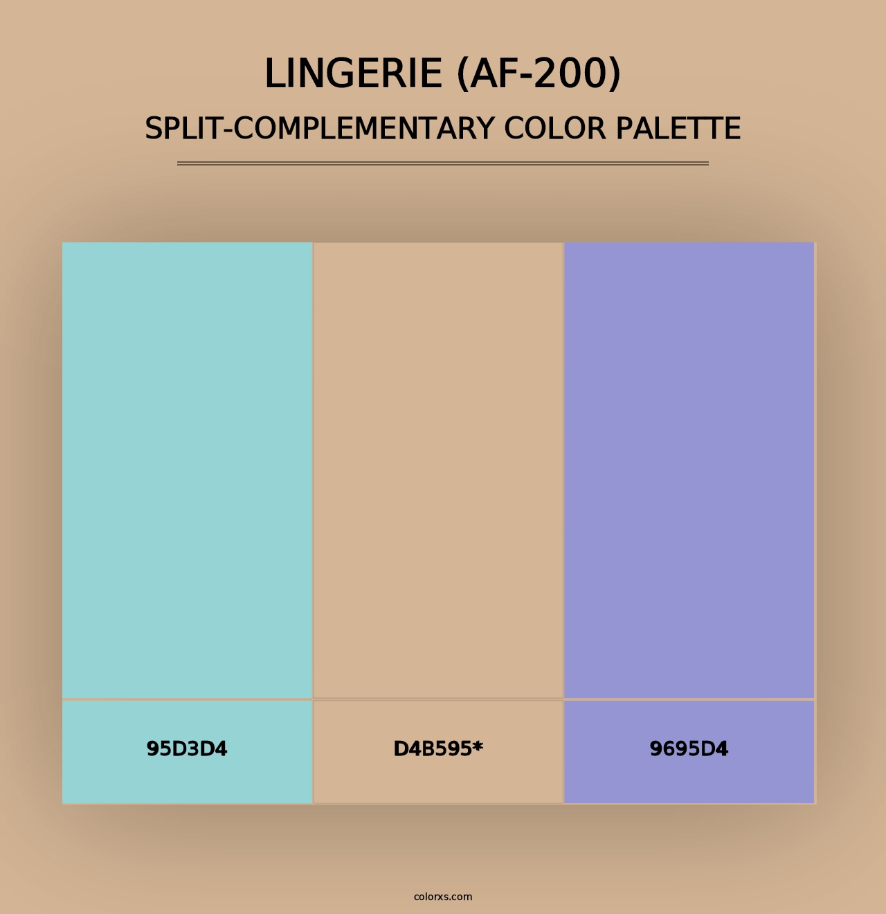 Lingerie (AF-200) - Split-Complementary Color Palette