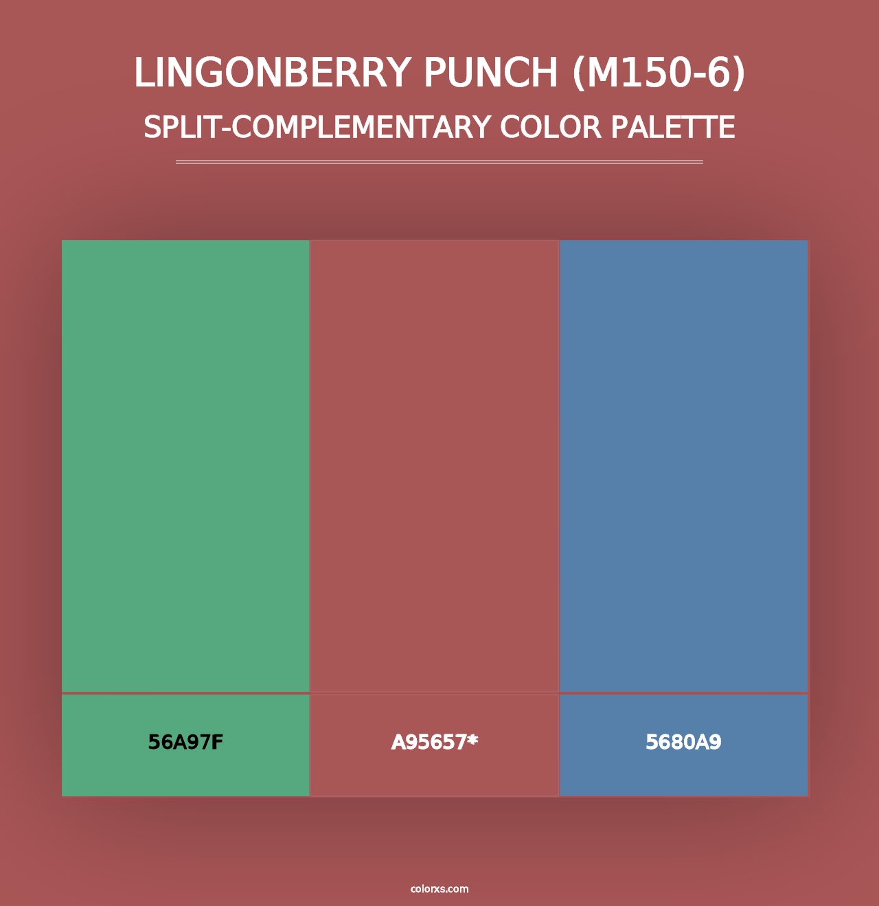 Lingonberry Punch (M150-6) - Split-Complementary Color Palette