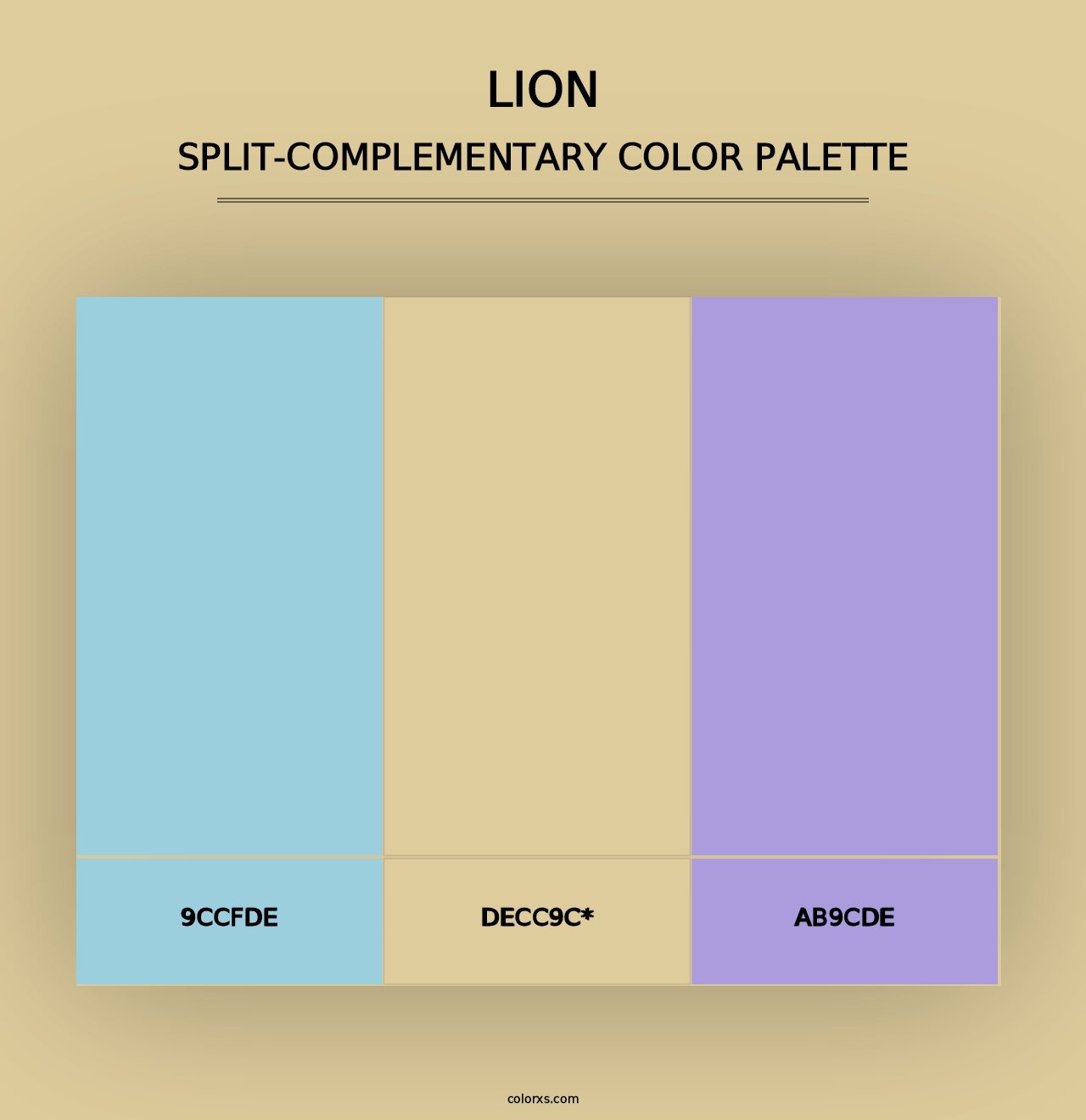 Lion - Split-Complementary Color Palette