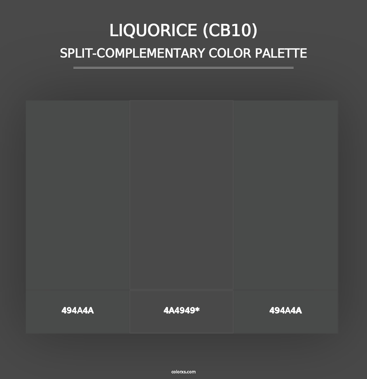 Liquorice (CB10) - Split-Complementary Color Palette