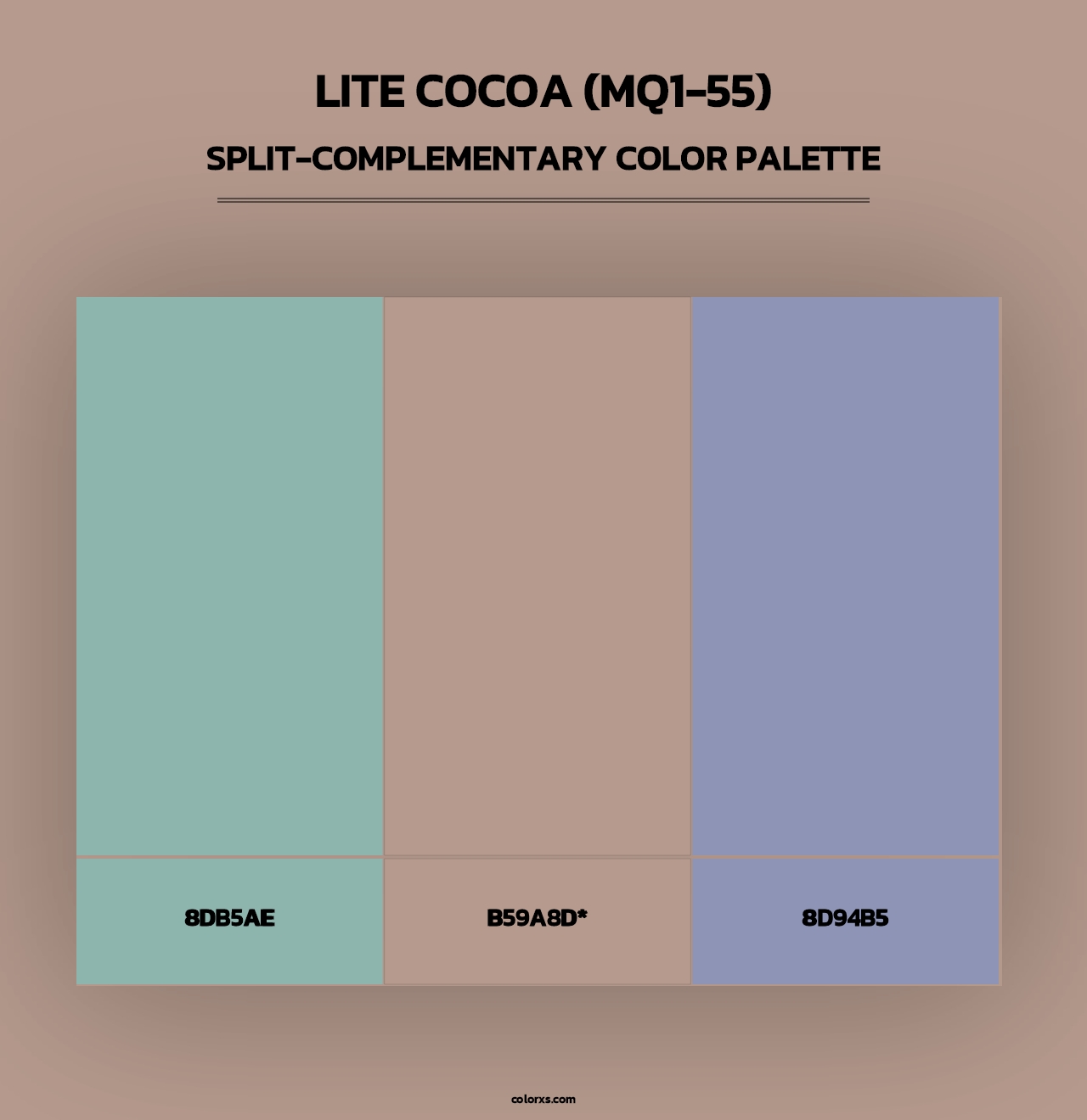 Lite Cocoa (MQ1-55) - Split-Complementary Color Palette