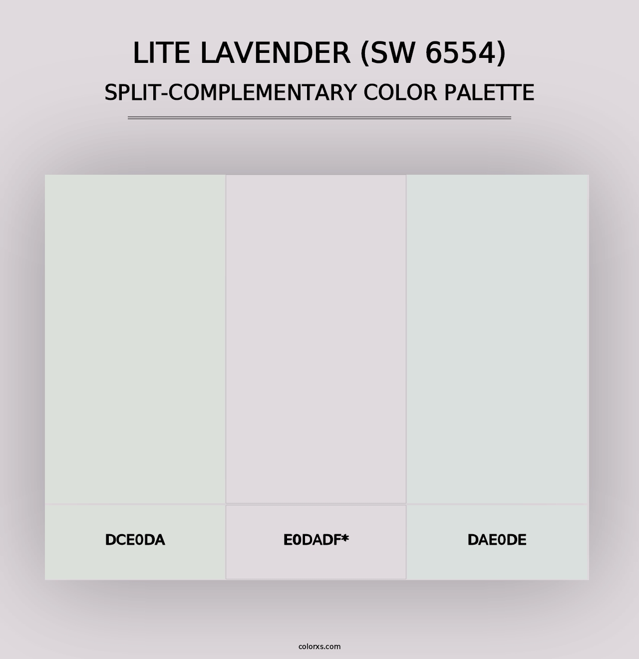 Lite Lavender (SW 6554) - Split-Complementary Color Palette