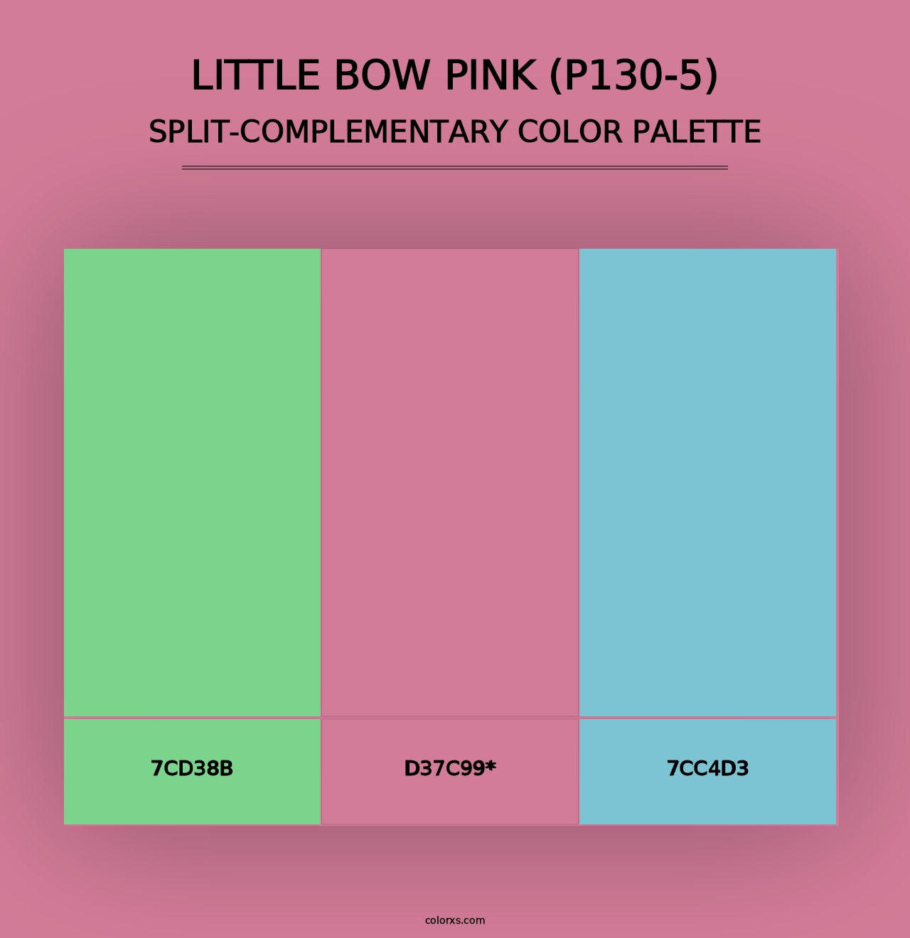 Little Bow Pink (P130-5) - Split-Complementary Color Palette