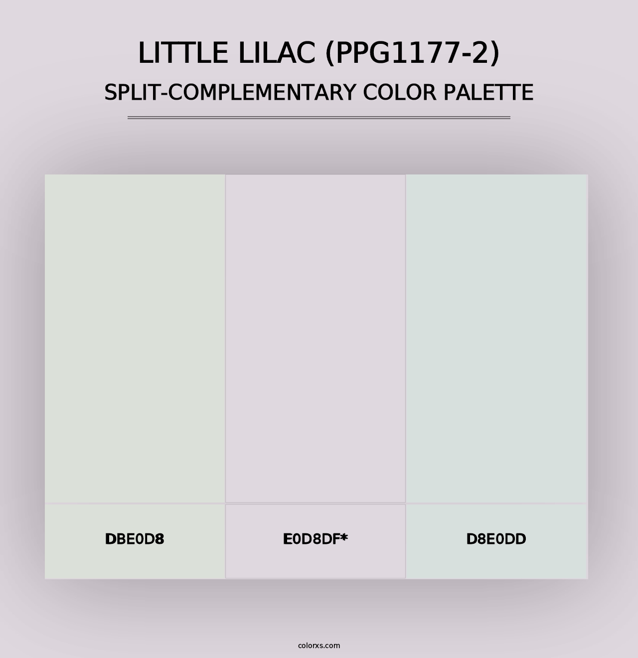 Little Lilac (PPG1177-2) - Split-Complementary Color Palette