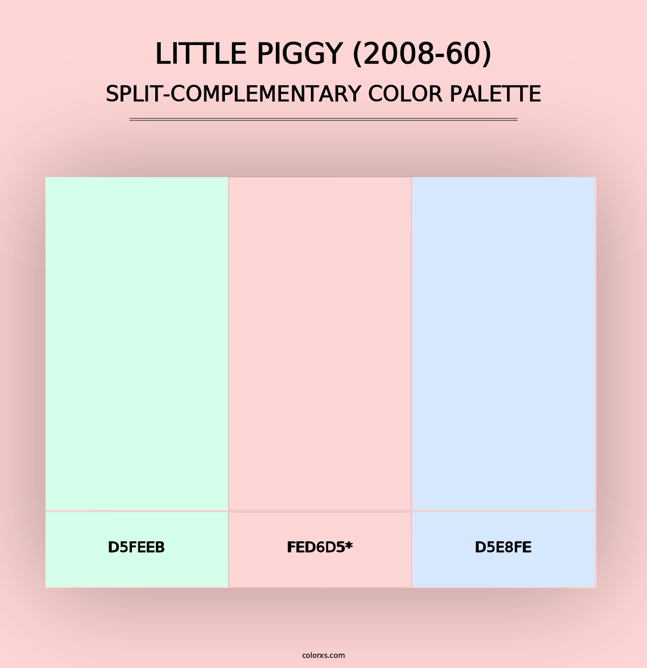 Little Piggy (2008-60) - Split-Complementary Color Palette