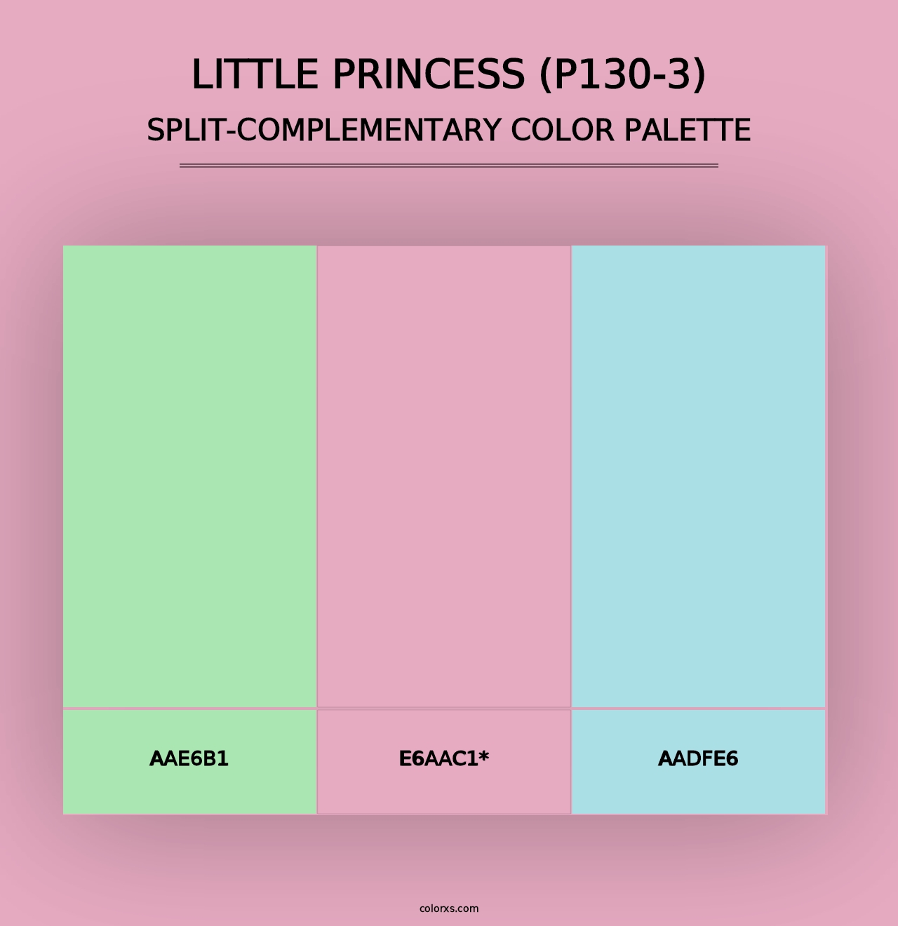 Little Princess (P130-3) - Split-Complementary Color Palette