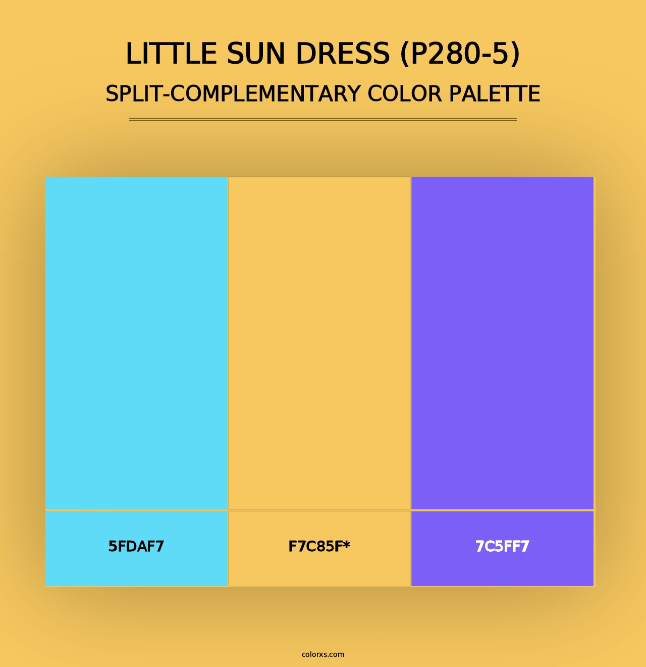 Little Sun Dress (P280-5) - Split-Complementary Color Palette