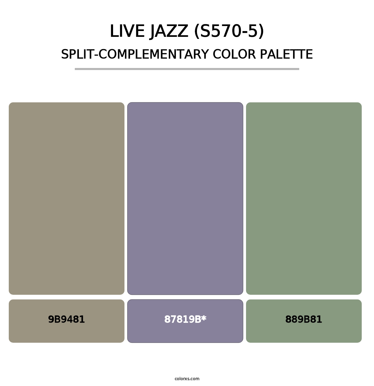 Live Jazz (S570-5) - Split-Complementary Color Palette