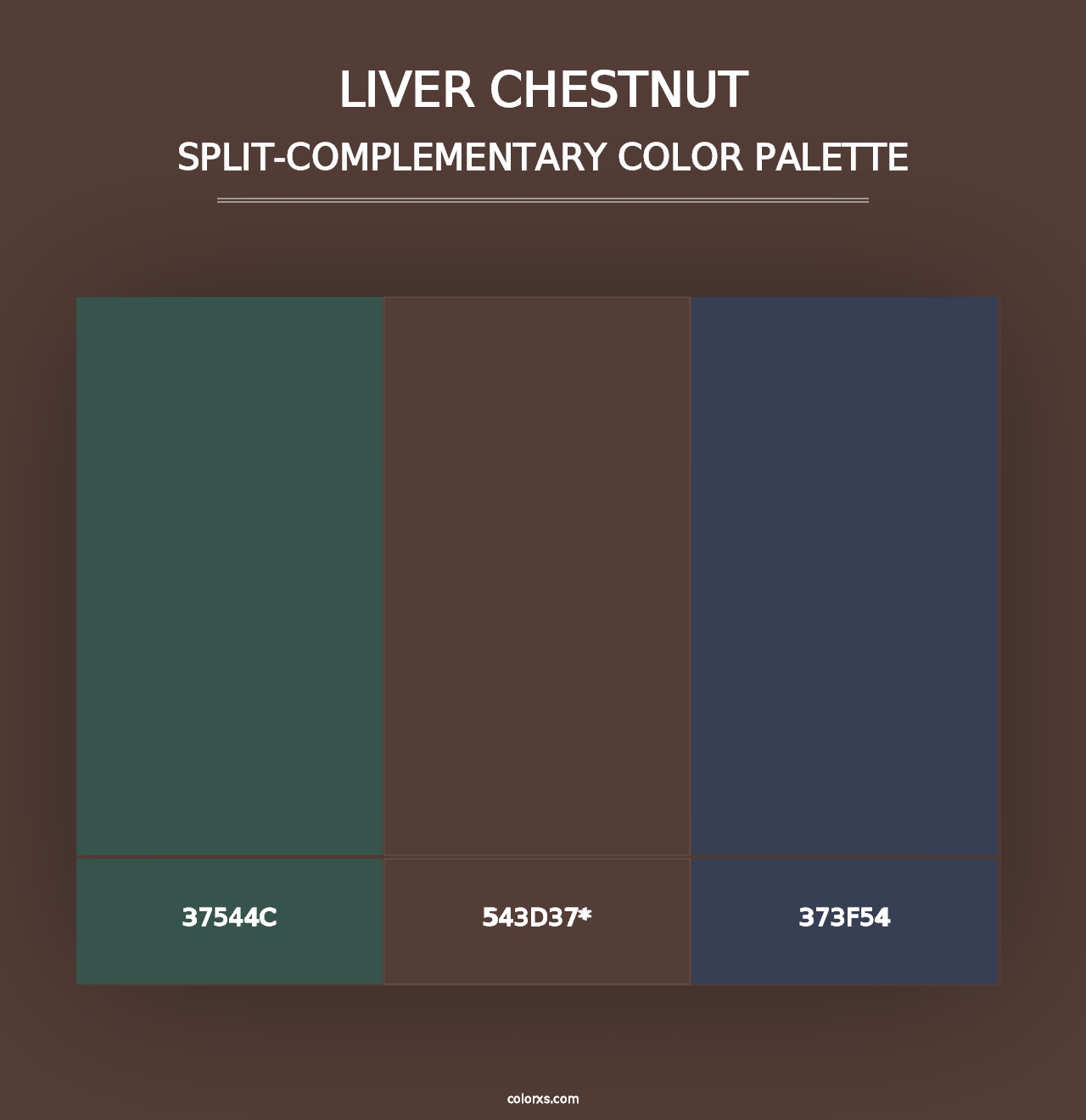 Liver Chestnut - Split-Complementary Color Palette