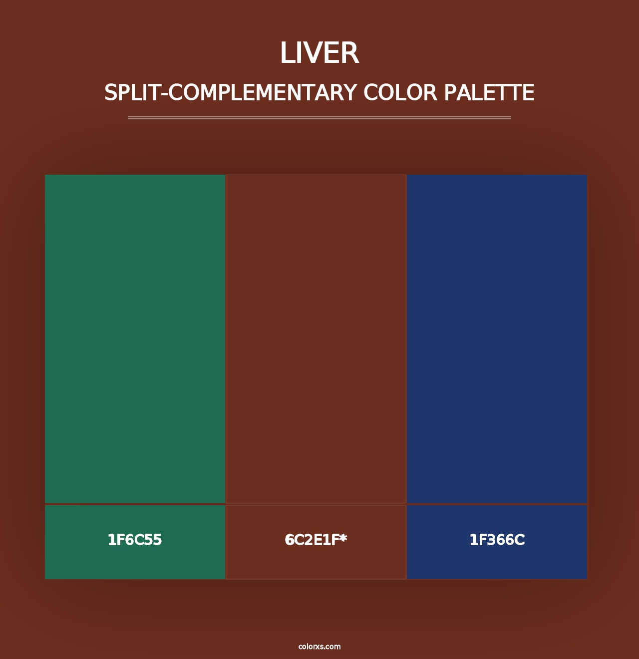 Liver - Split-Complementary Color Palette