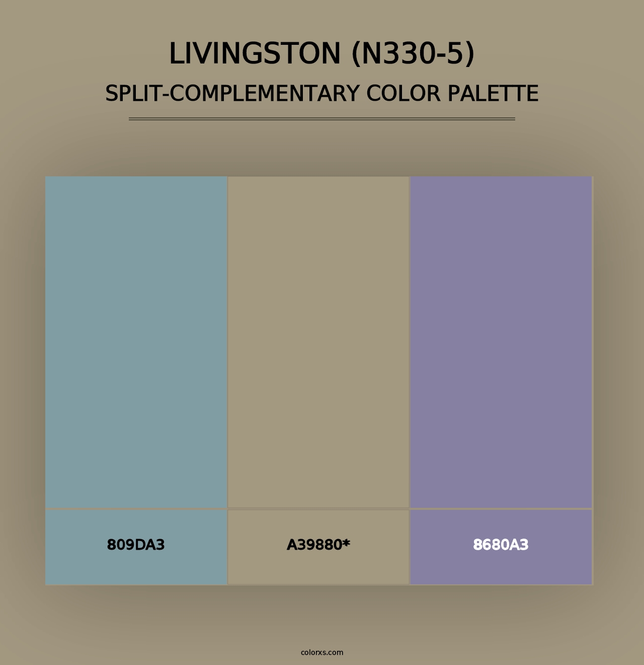 Livingston (N330-5) - Split-Complementary Color Palette