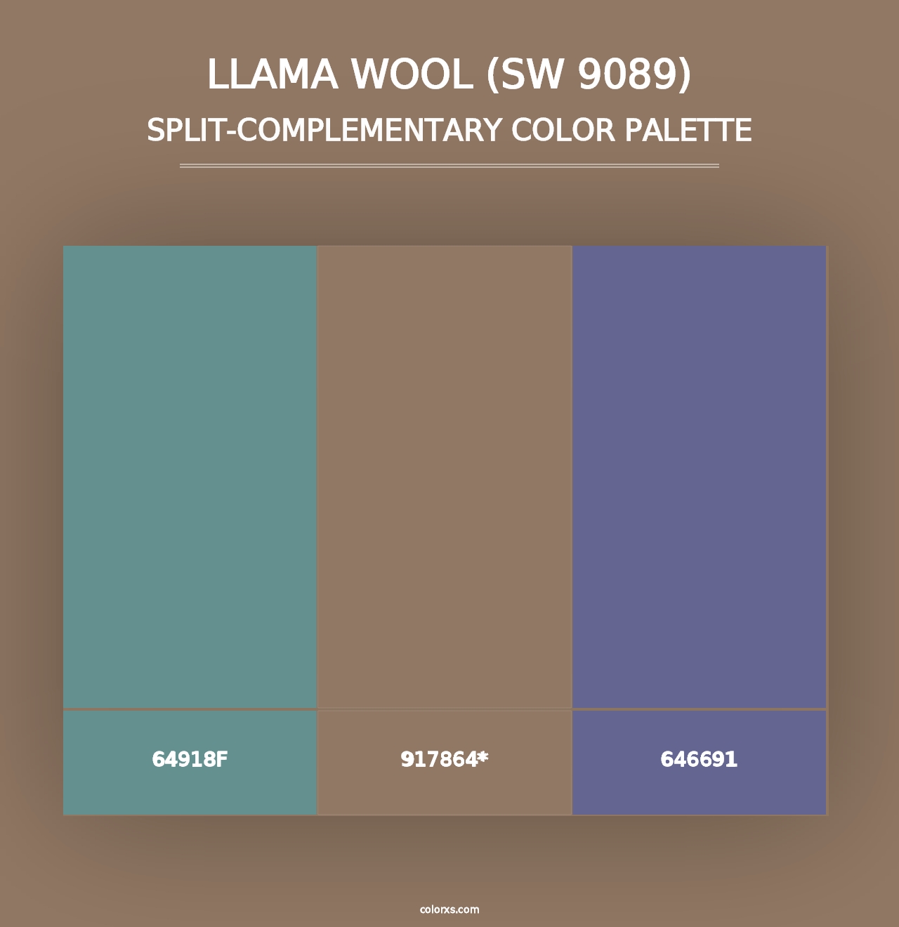 Llama Wool (SW 9089) - Split-Complementary Color Palette