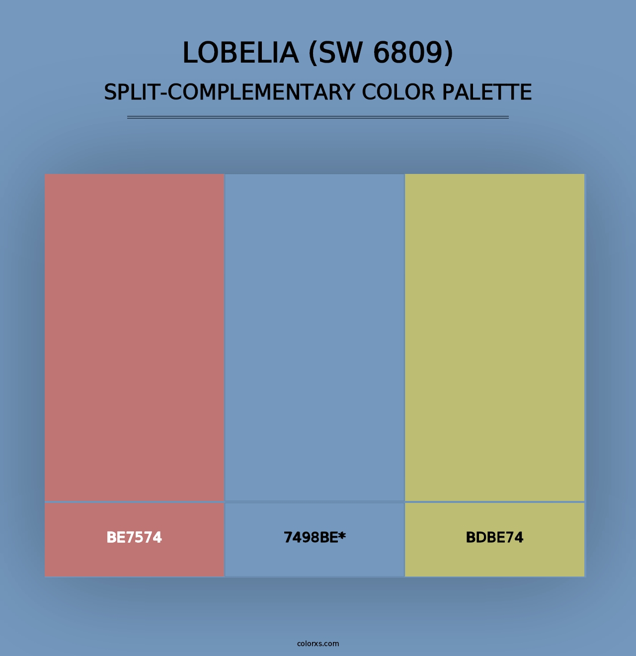 Lobelia (SW 6809) - Split-Complementary Color Palette