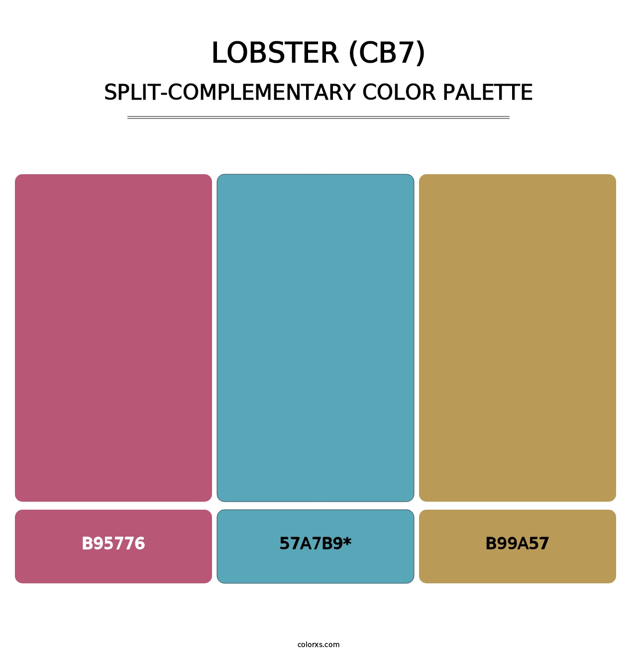 Lobster (CB7) - Split-Complementary Color Palette