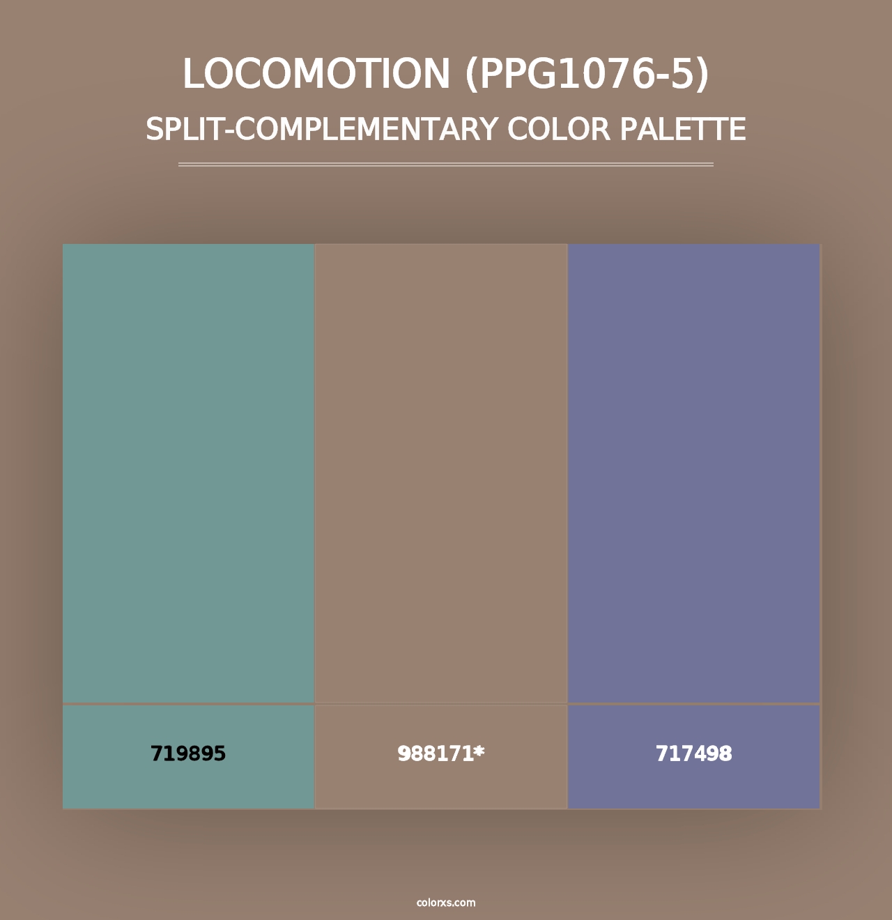 Locomotion (PPG1076-5) - Split-Complementary Color Palette