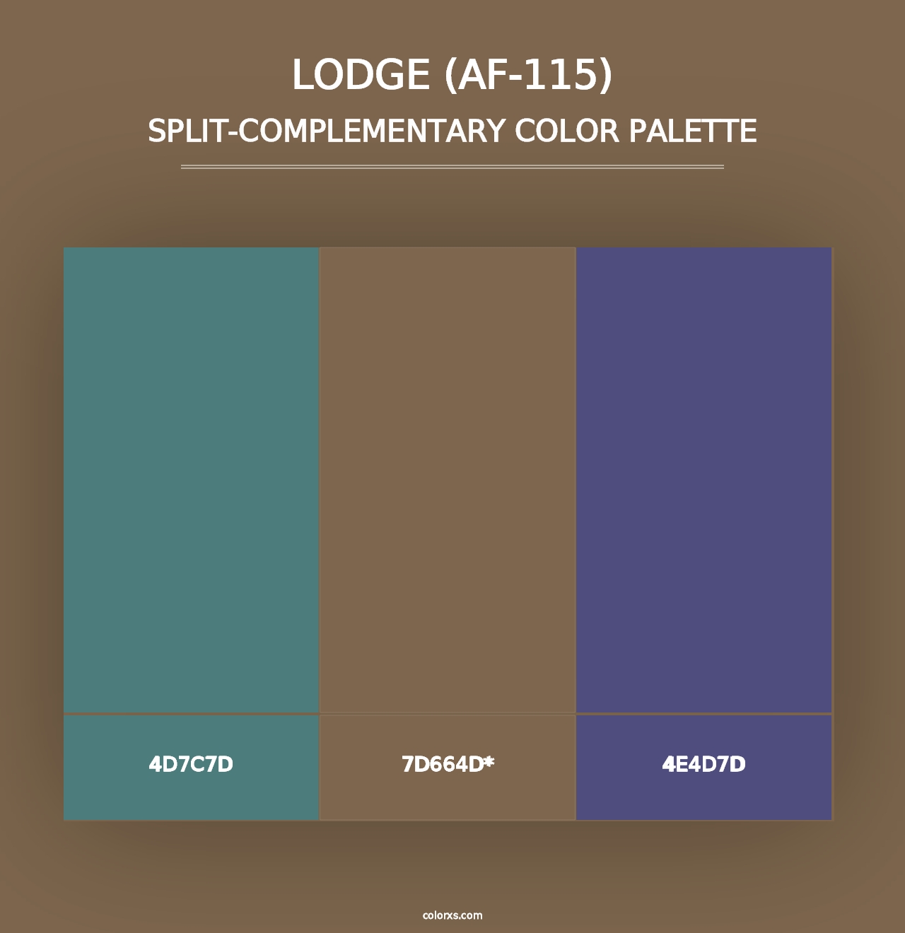 Lodge (AF-115) - Split-Complementary Color Palette