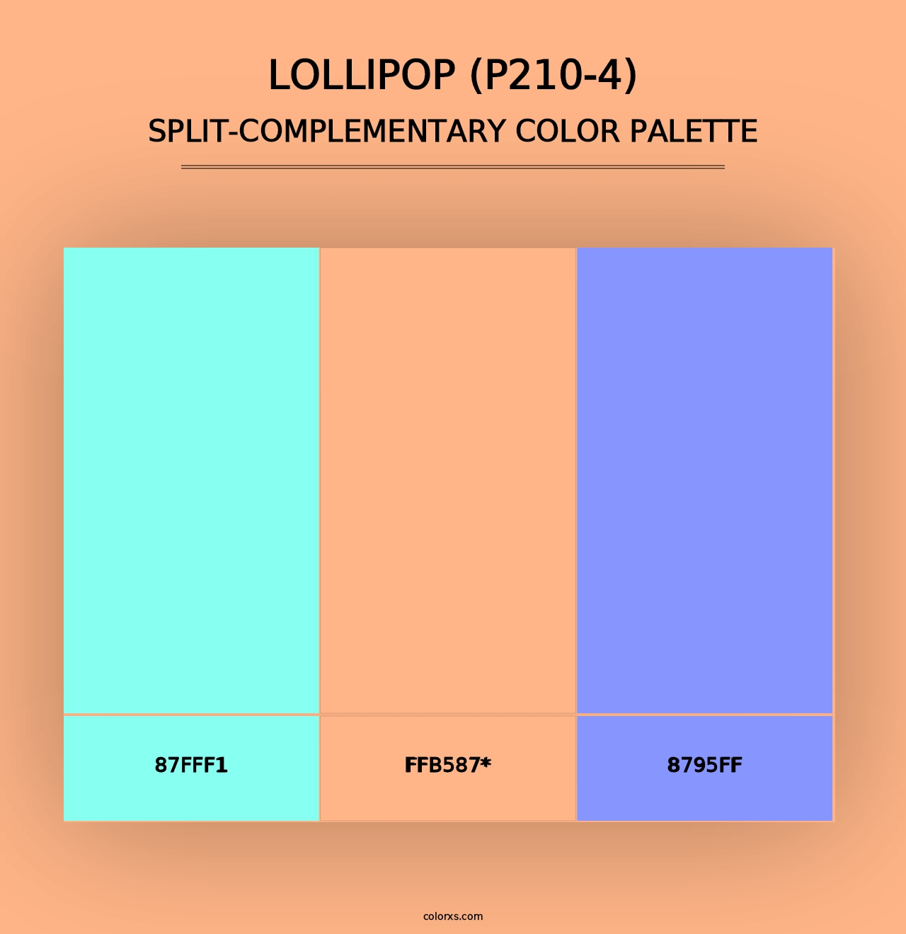 Lollipop (P210-4) - Split-Complementary Color Palette