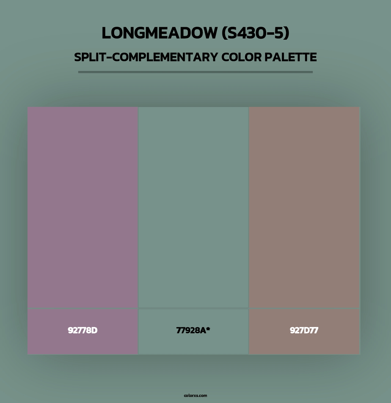 Longmeadow (S430-5) - Split-Complementary Color Palette