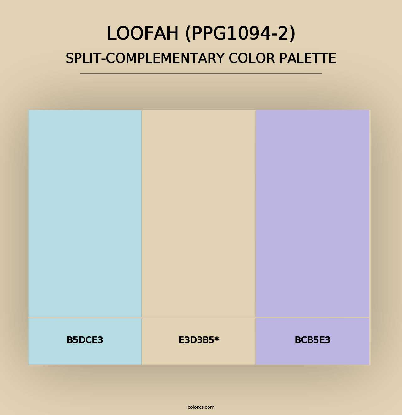 Loofah (PPG1094-2) - Split-Complementary Color Palette