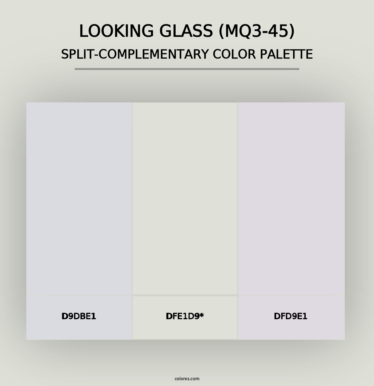 Looking Glass (MQ3-45) - Split-Complementary Color Palette