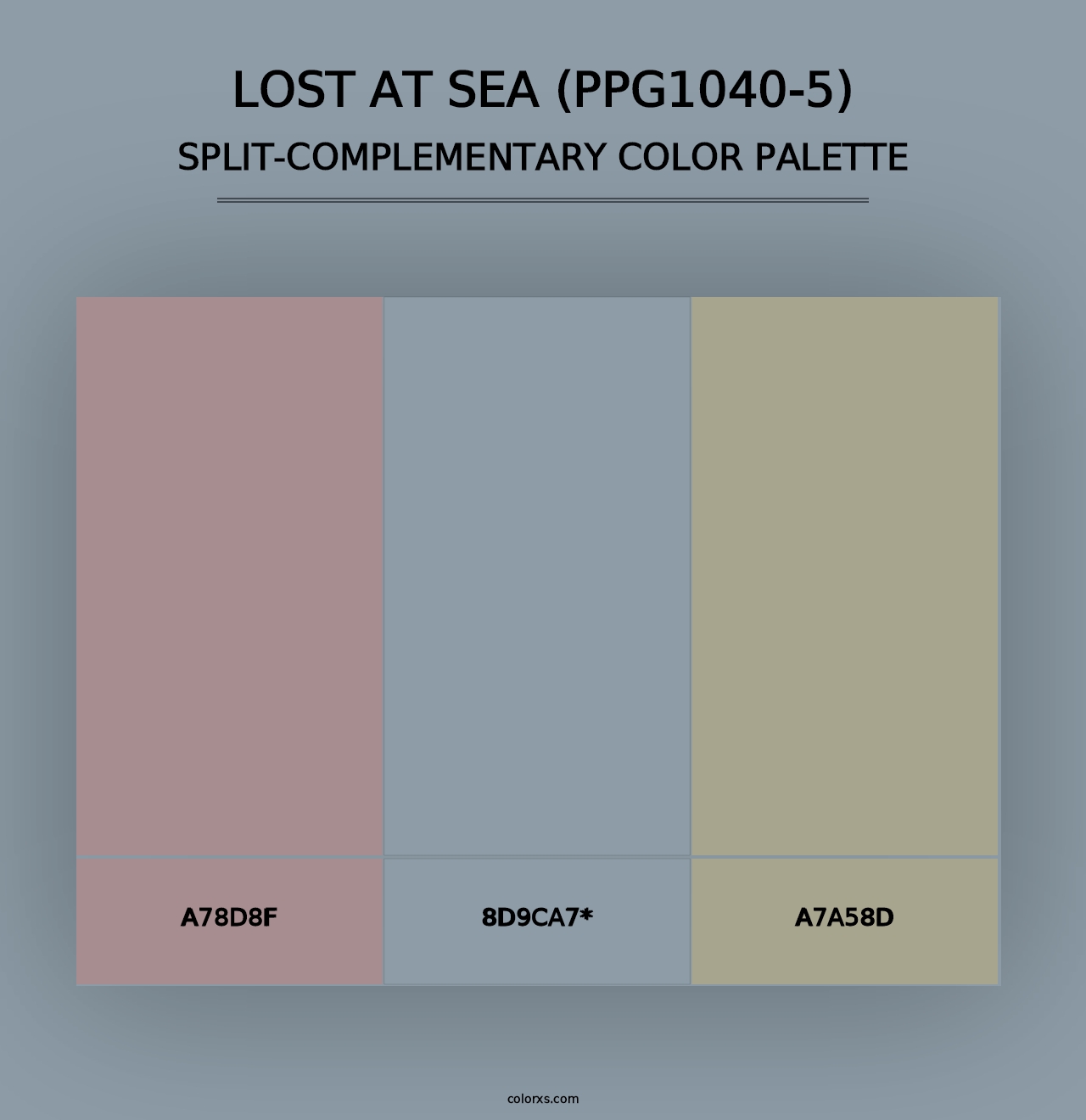 Lost At Sea (PPG1040-5) - Split-Complementary Color Palette