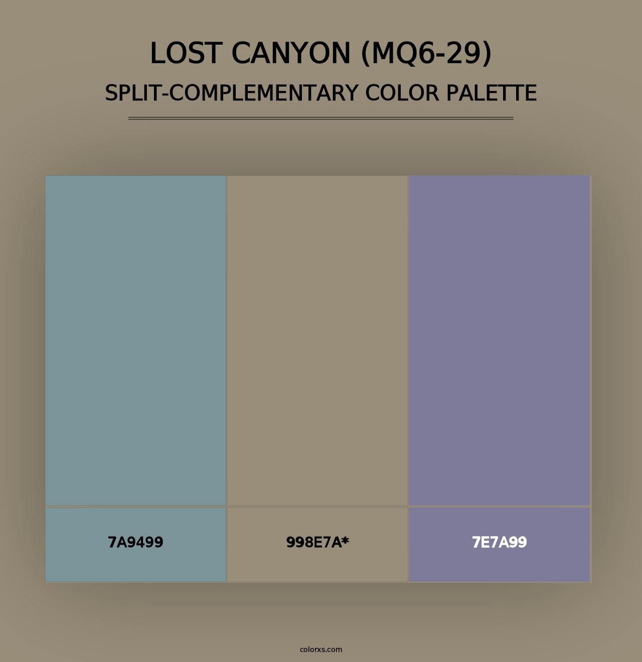 Lost Canyon (MQ6-29) - Split-Complementary Color Palette