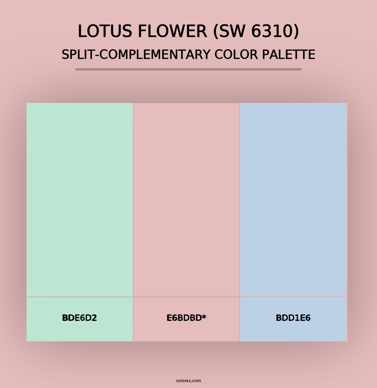 Lotus Flower (SW 6310) - Split-Complementary Color Palette