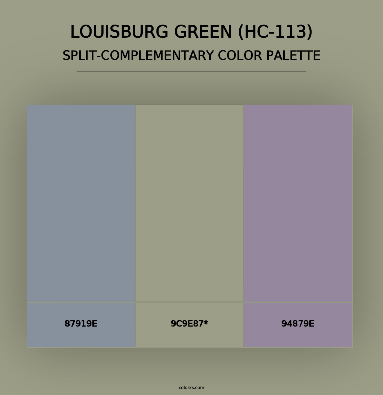 Louisburg Green (HC-113) - Split-Complementary Color Palette