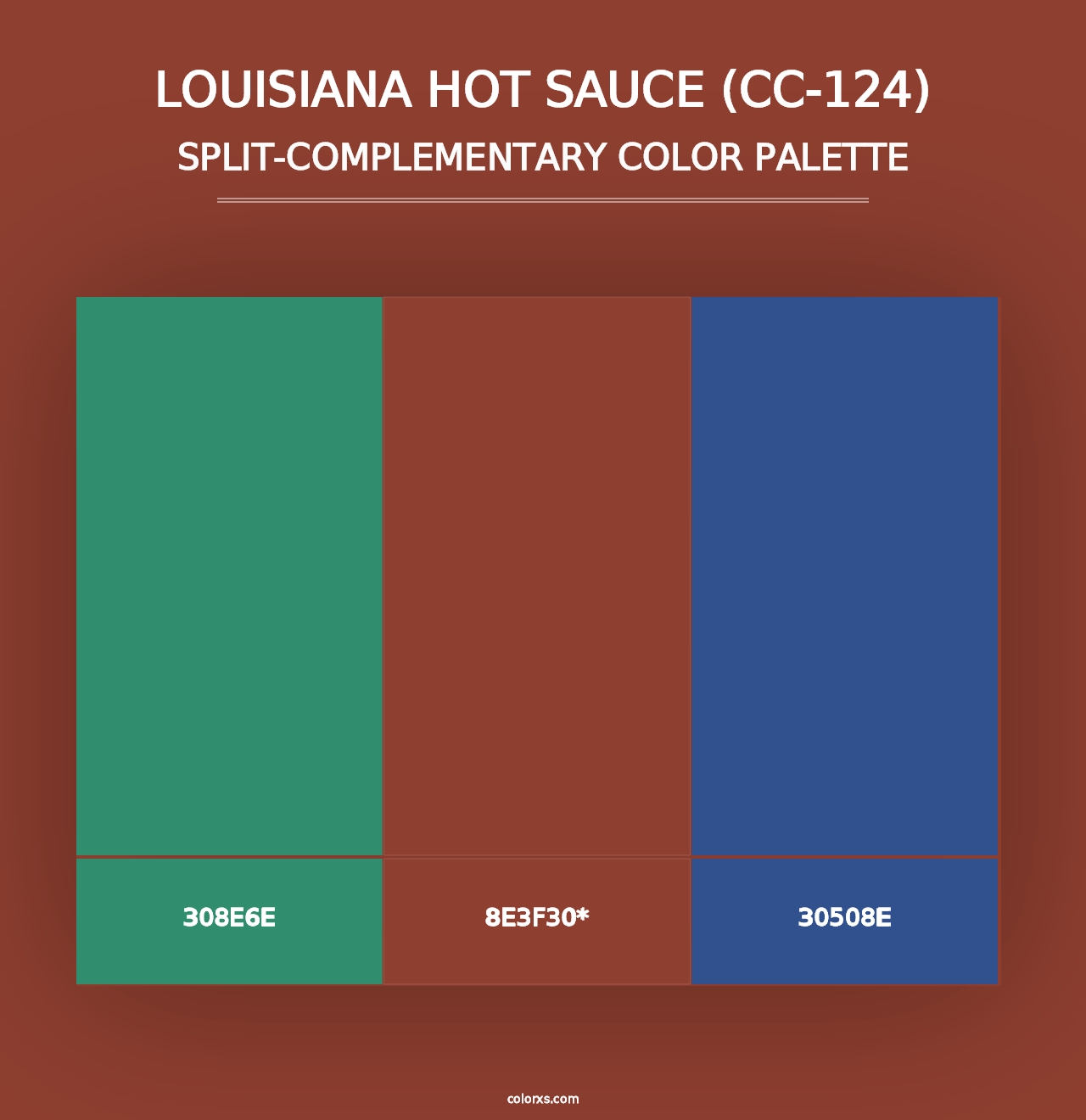 Louisiana Hot Sauce (CC-124) - Split-Complementary Color Palette