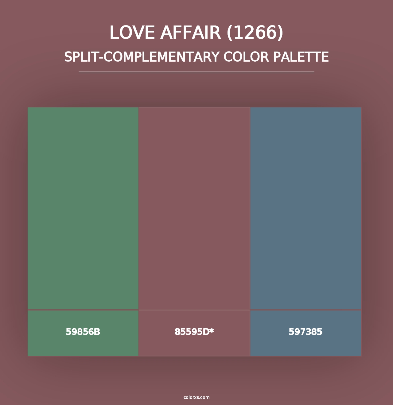 Love Affair (1266) - Split-Complementary Color Palette