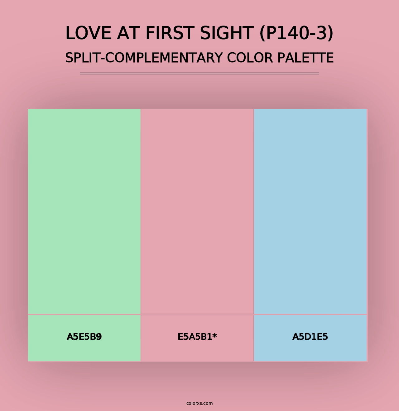 Love At First Sight (P140-3) - Split-Complementary Color Palette