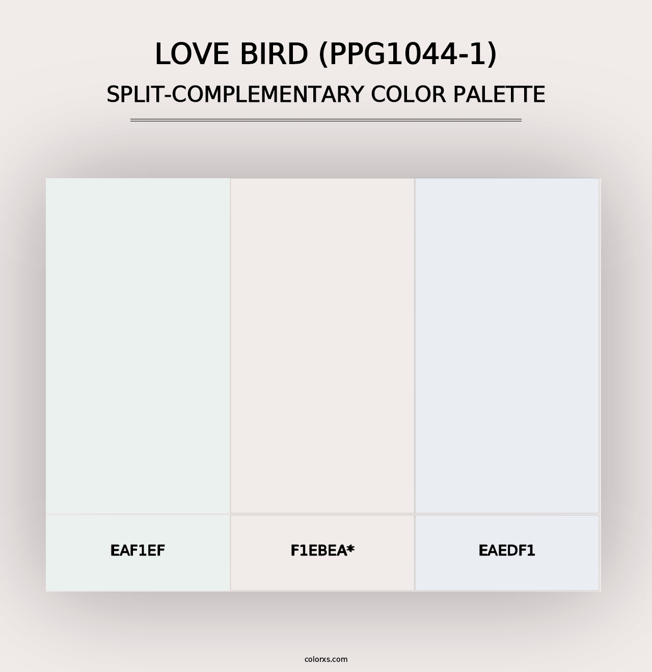 Love Bird (PPG1044-1) - Split-Complementary Color Palette