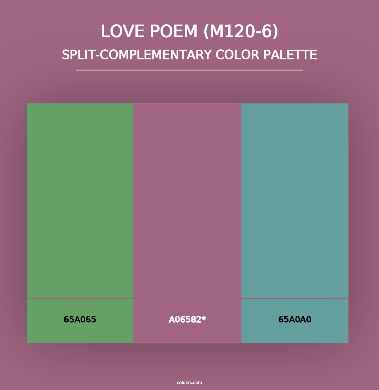 Love Poem (M120-6) - Split-Complementary Color Palette