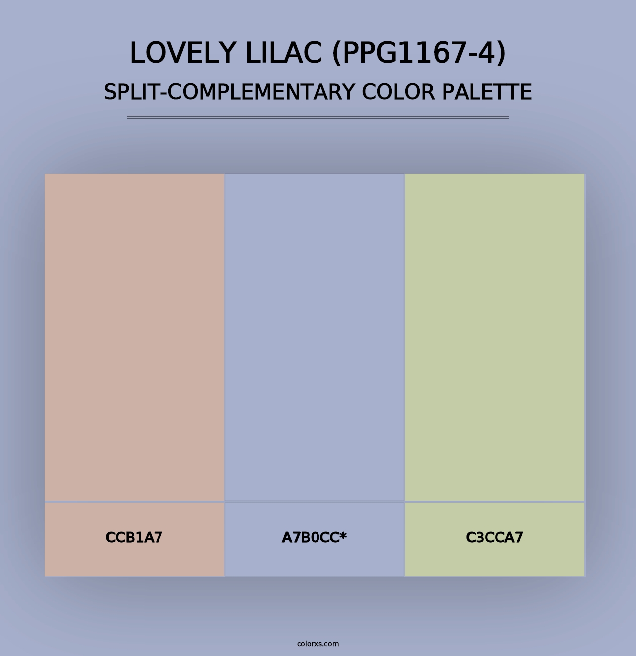 Lovely Lilac (PPG1167-4) - Split-Complementary Color Palette