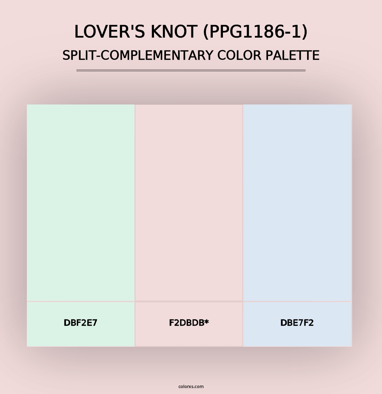 Lover's Knot (PPG1186-1) - Split-Complementary Color Palette