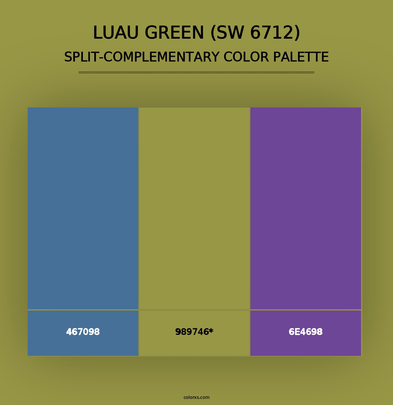 Luau Green (SW 6712) - Split-Complementary Color Palette